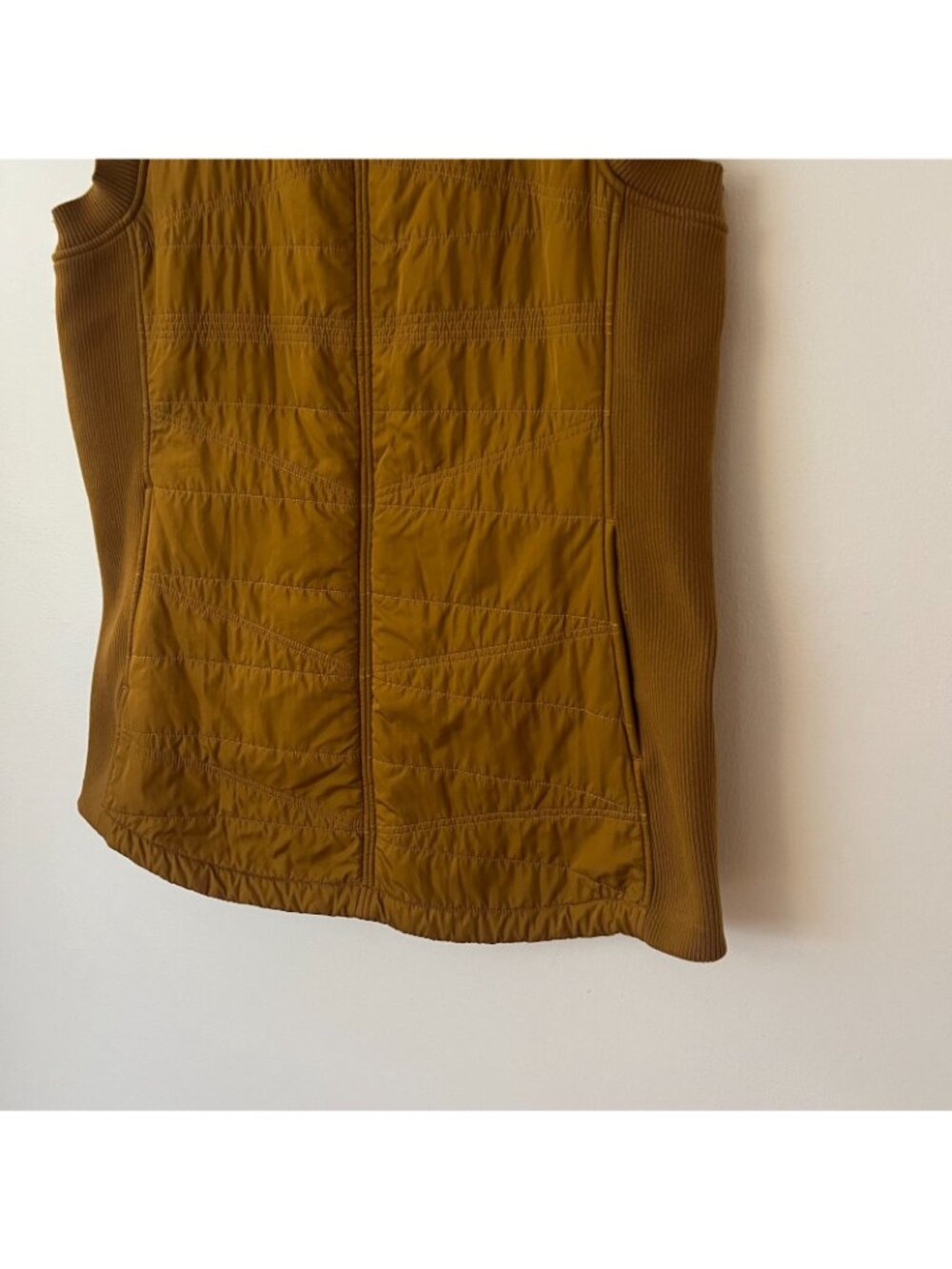 Prana Esla Quilted Sleeveless Collared Tunic Golden Brown Women's Size Large - Picture 2 of 12